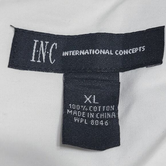 INC International Concepts LS White Pearl Snap Western Shirt - Size XL - Picture 5 of 5